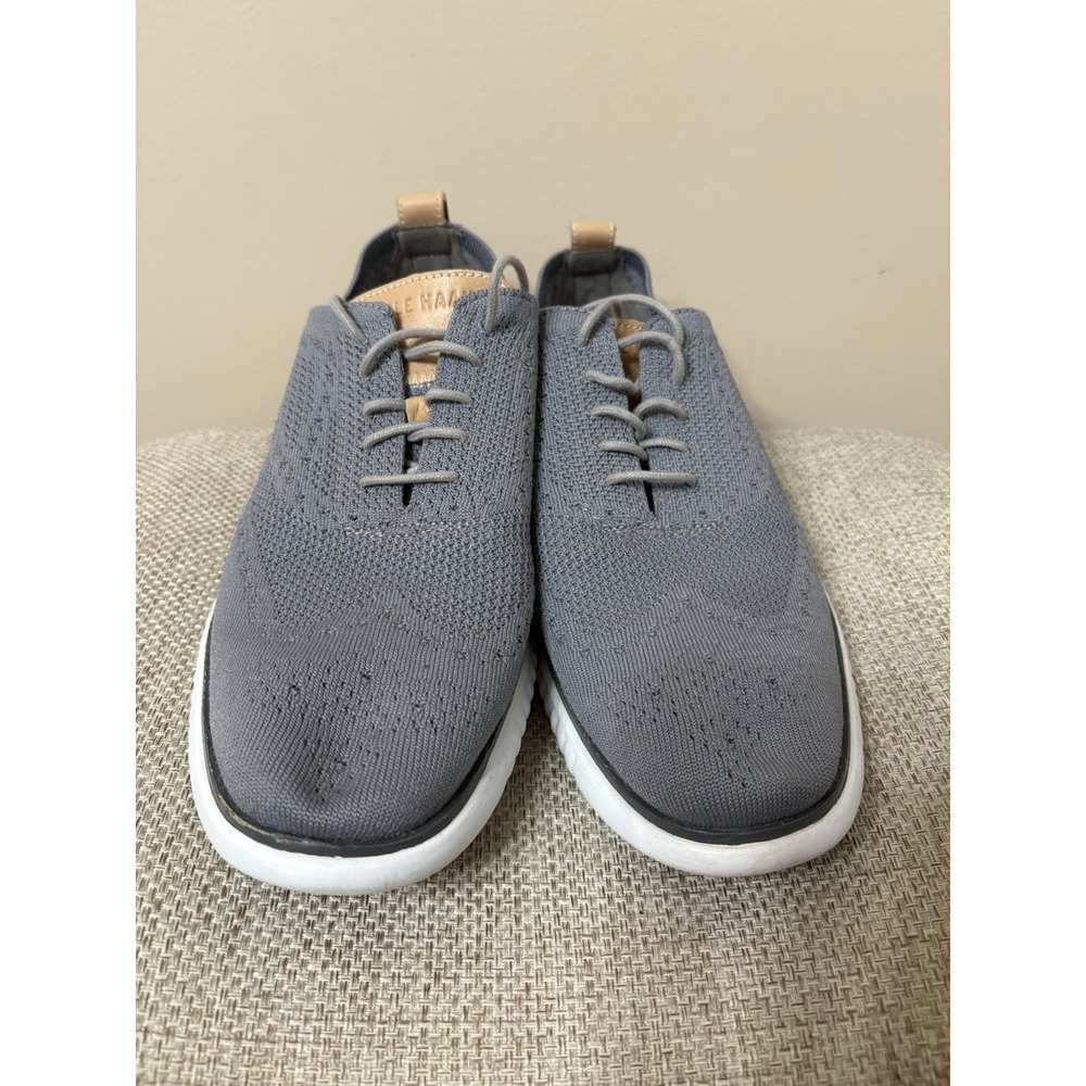 Cole Haan 2.0‎ Zerogrand Stitchlite Size 10 Grey Tan Wingtip Oxford C27947 - Picture 3 of 9